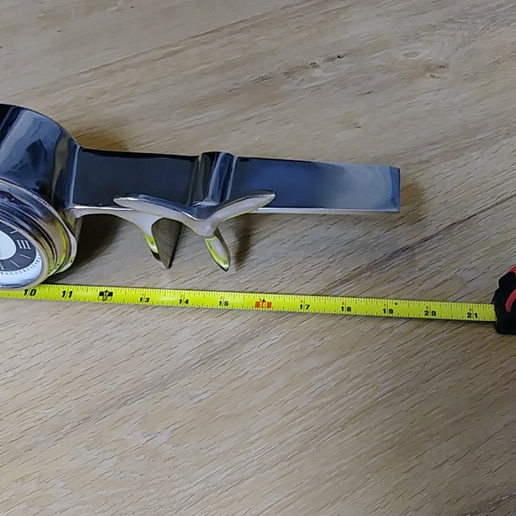 ✈️2 xHP! Art Deco Industrial Airplane Clock, Polished Metal - Picture 3 of 10